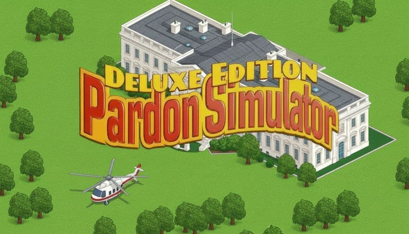 AI generated: change the background to be the white house instead of the rollercoasters