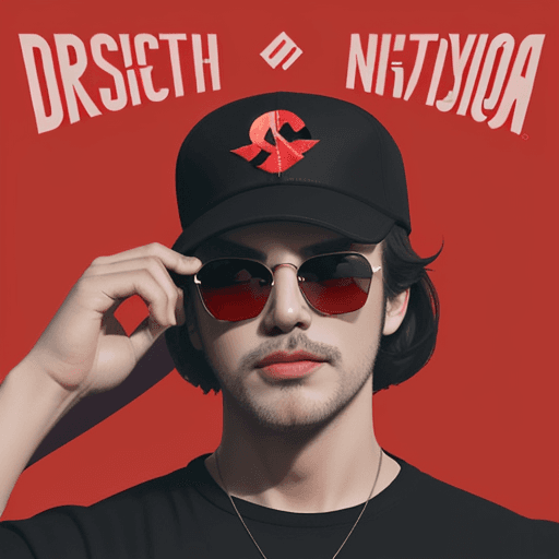 AI generated: a man wearing sunglasses and a red hat, vector art by Ángel Botello, behance contest winner, interna...