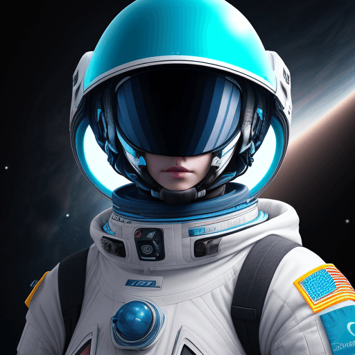AI generated: Photo of a ultra realistic future space outfit, ESS als buchstaben sichtbar, farben dunkelgrün und d...