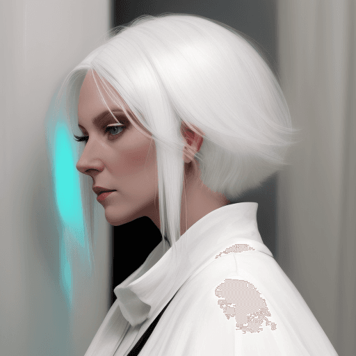 AI generated: A White hair woman