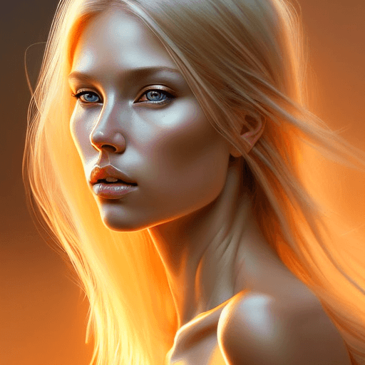 AI generated: portrait of a gorgeous blond female in the style of stefan kostic, realistic, half body shot, sharp ...