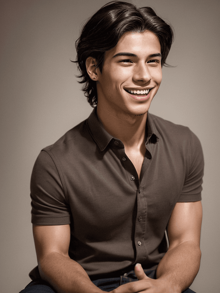 AI generated: Generate a photorealistic portrait of a young adult male, his demeanor infused with a natural, effor...