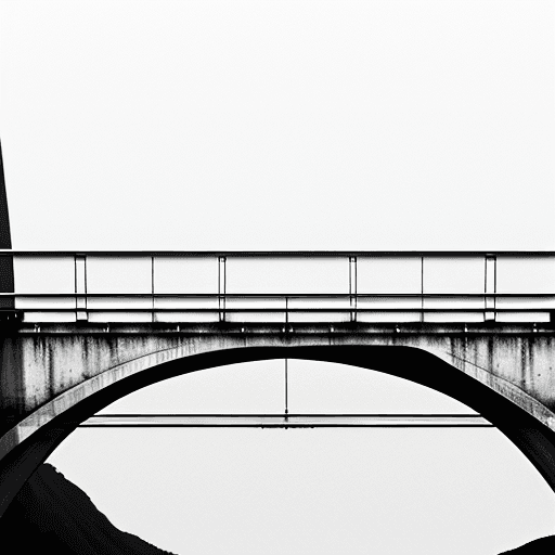 AI generated: simple abstract minimalist bridge












