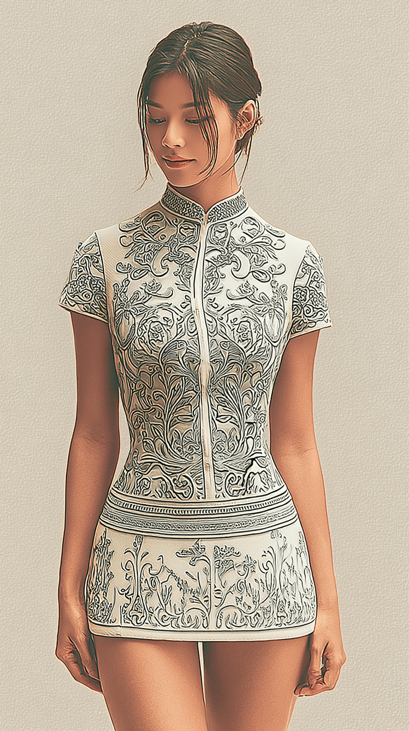 AI generated: A supermodel,  photoshot, neutral background