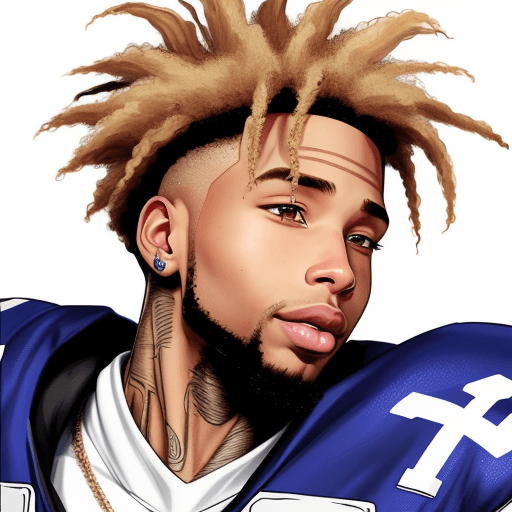 AI generated: odell beckham jr. drawn in the manga style of Sho Fumimura,