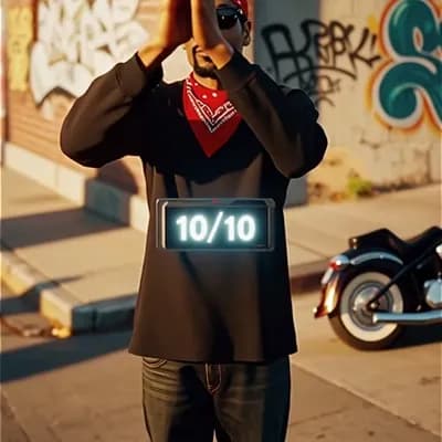 AI generated video: 









The Legend Snoop Doggy Dogg
박수을 친다 펫말 10점만점이 적혀있다


