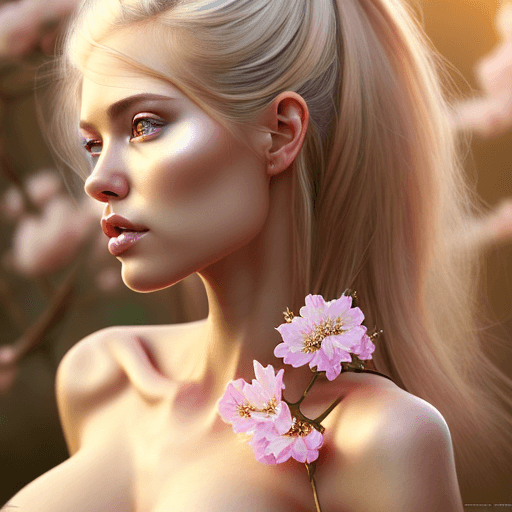 AI generated: photo of a gorgeous blonde female in the style of stefan kostic, realistic, half body shot, sharp fo...