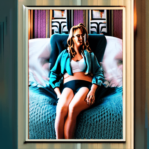 AI generated: 30 year old woman lying on a white bed, detailed realistic photo, sharpening effect, Unsharp Mask ef...