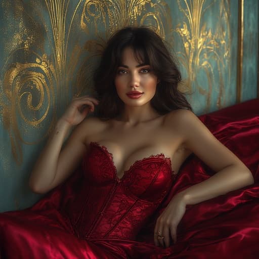 AI generated: {a sultry|an alluring|a dangerously captivating} {young woman|brunette bombshell|raven-haired seduct...