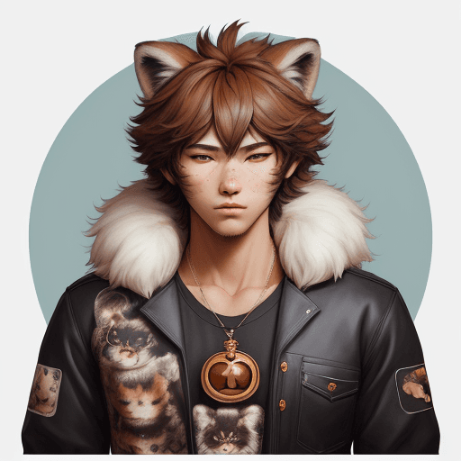 AI generated: (masterpiece:1.3),(best quality:1.2),anthro,furry,kemono,detailed_fluffy_fur,1boy,bishounen,cub,uplo...