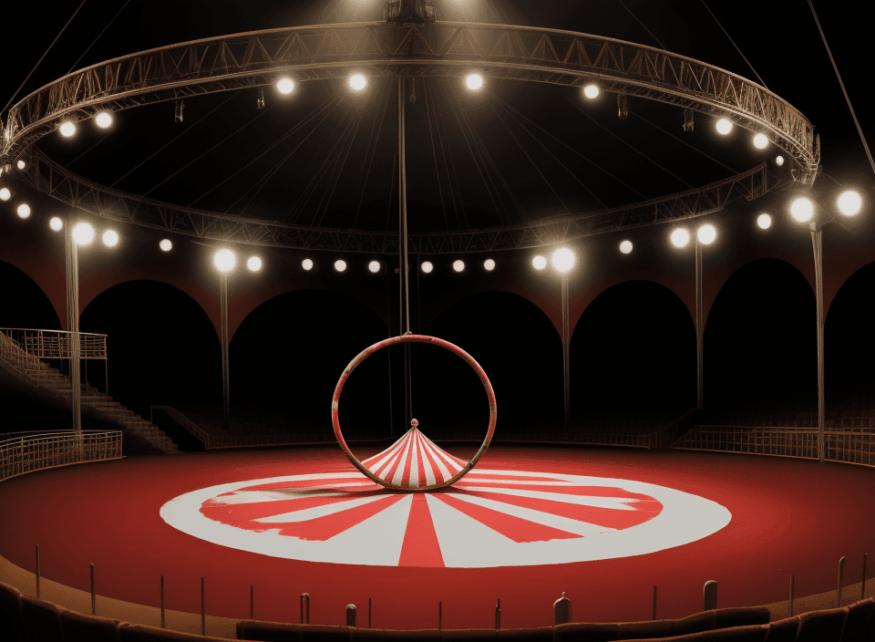 AI generated: empty circus ring
