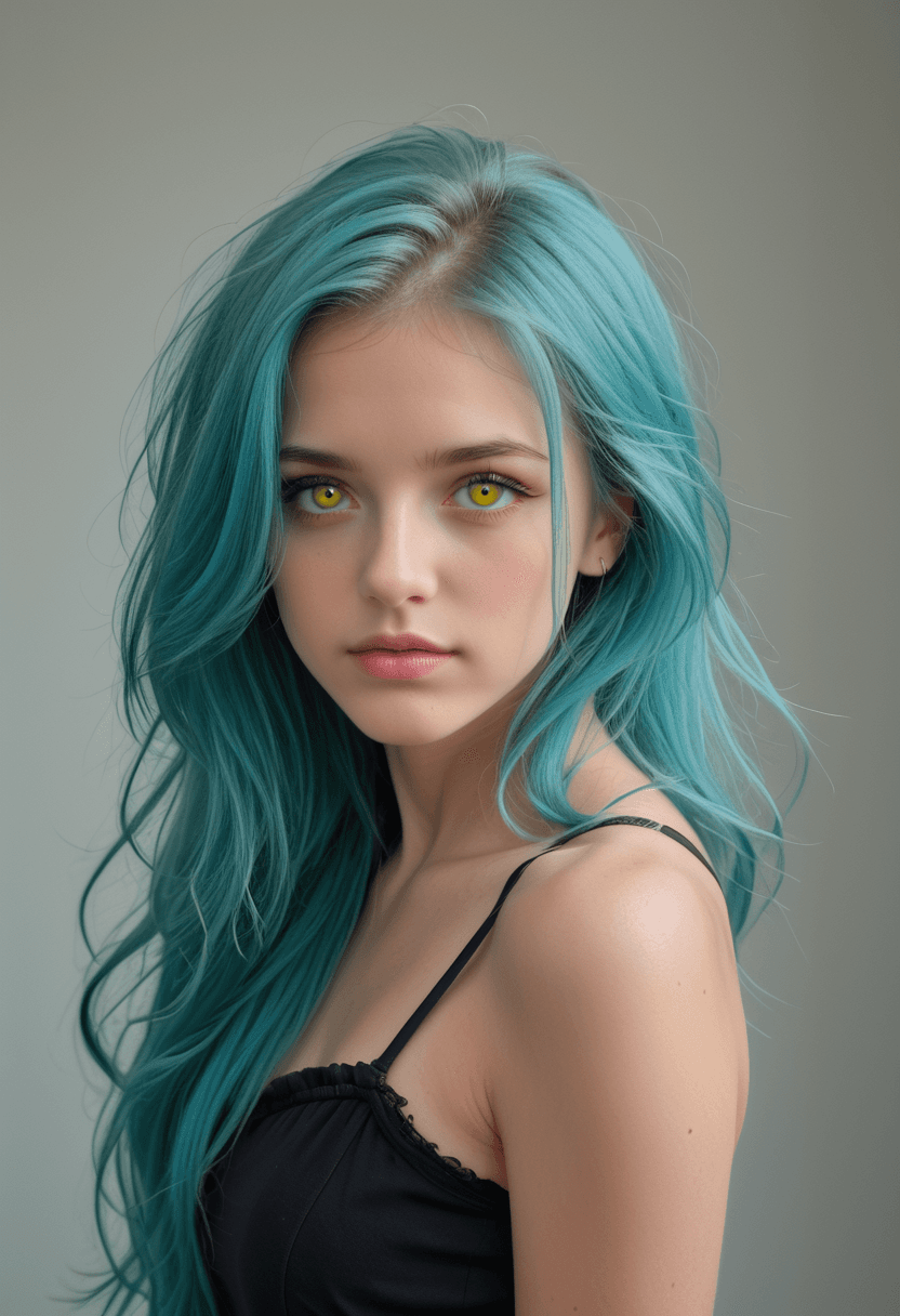 AI generated: <lora:Crysta_Lake:1> crystalake, aqua hair, yellow eyes