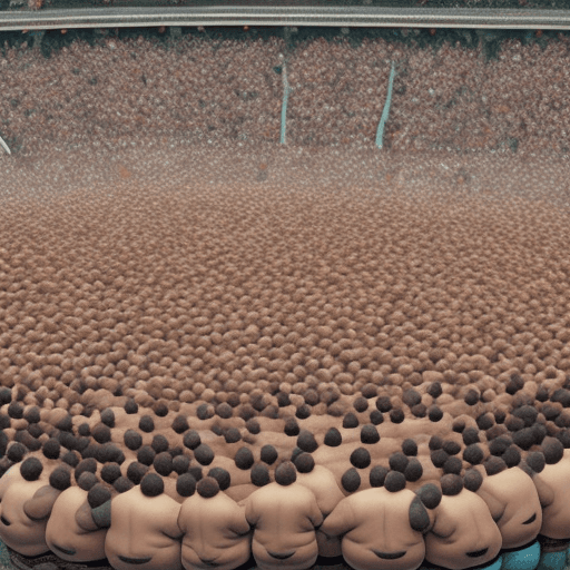 AI generated: Photo of a ultra realistic 100 fat sumo fighters touching each other