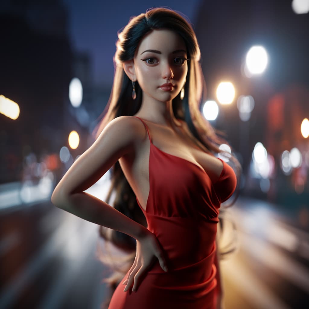 AI generated: Una fotografía increíblemente realista de una mujer asiática despampanante con un cabello largo y ex...