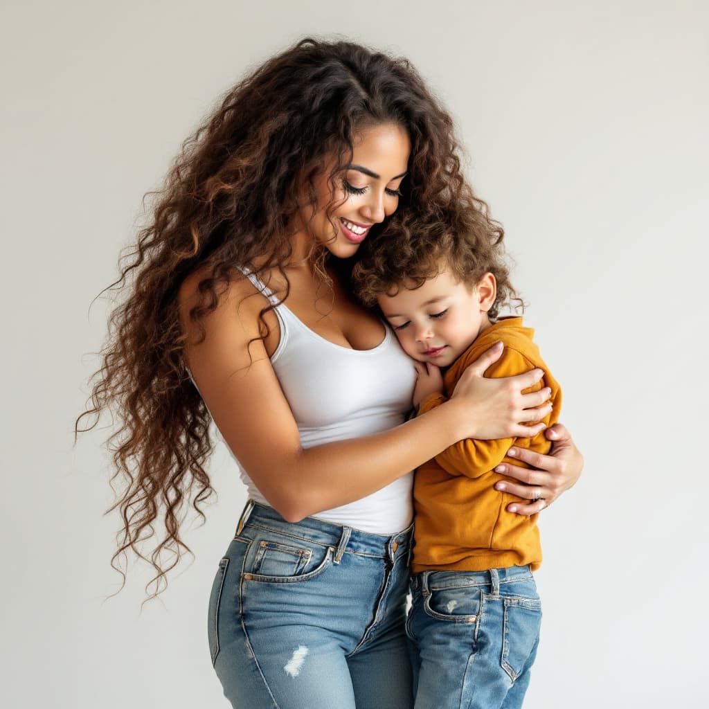AI generated: huge ass woman, mommy, with her son