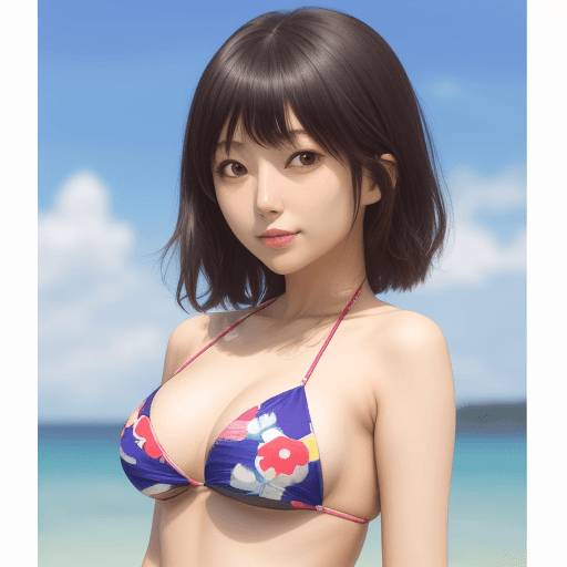 AI generated: Yuzuki hirakawa, bikini 