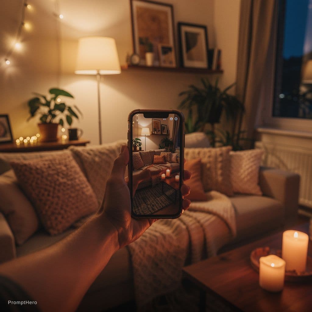 AI generated: Cozy living room self.