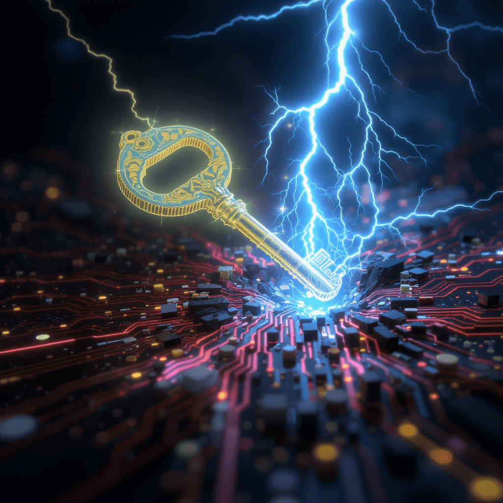 AI generated: A resonant, living blueprint being channelled into a final, high-voltage visual prompt that merges t...