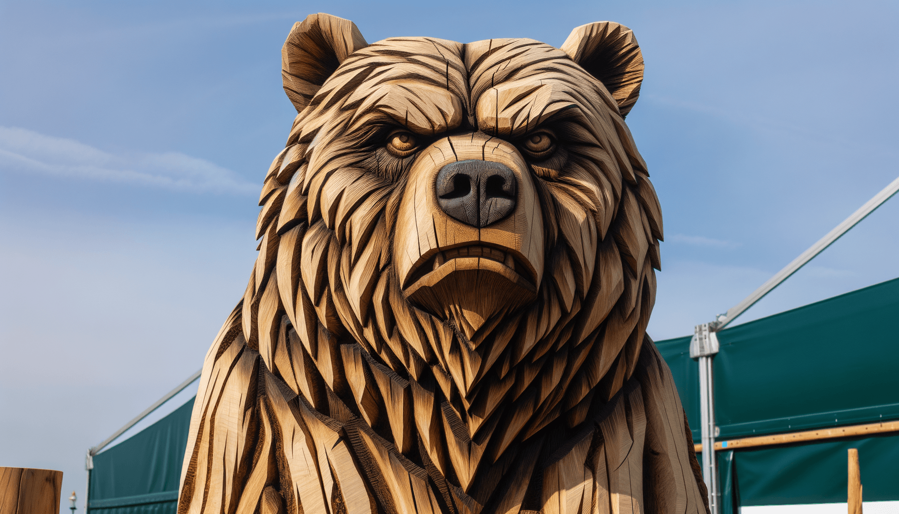 AI generated: Large Bear totem