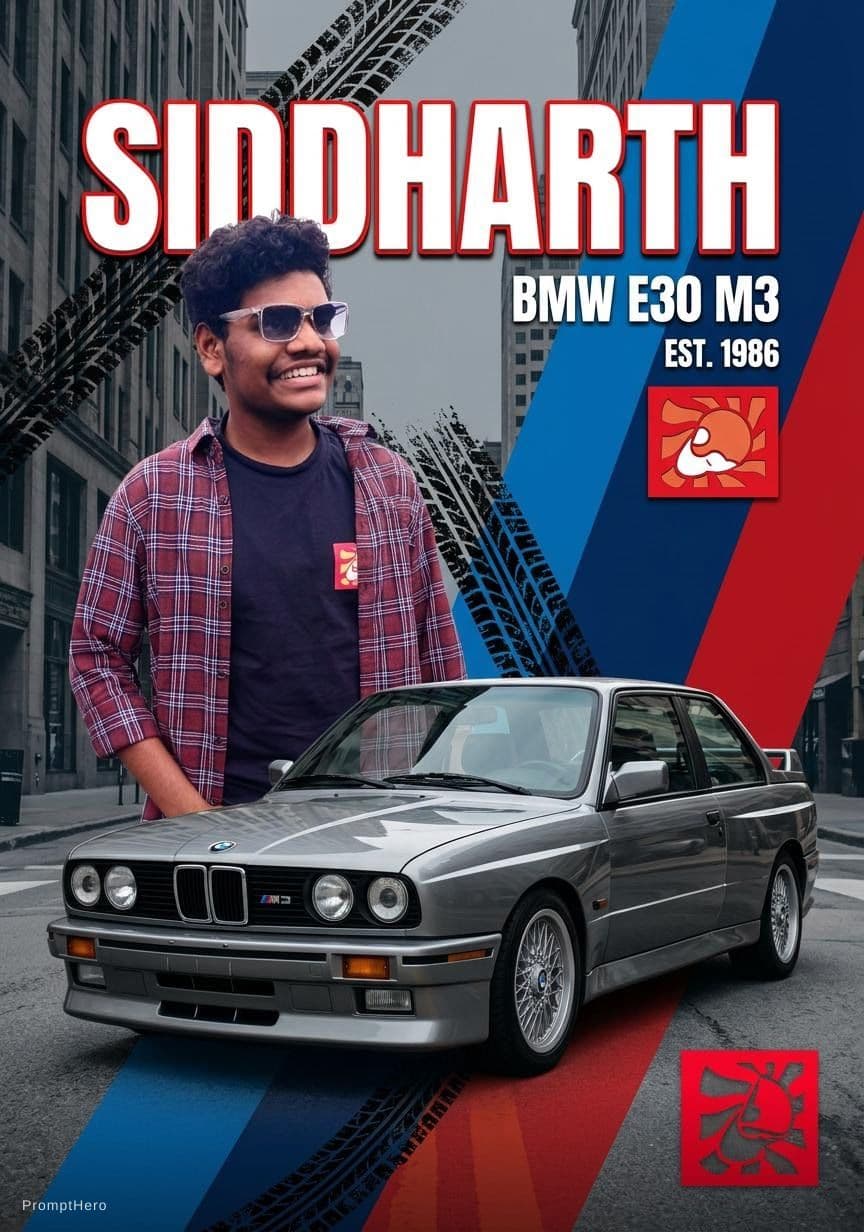 AI generated: Car poster printable a4 sheet version 
