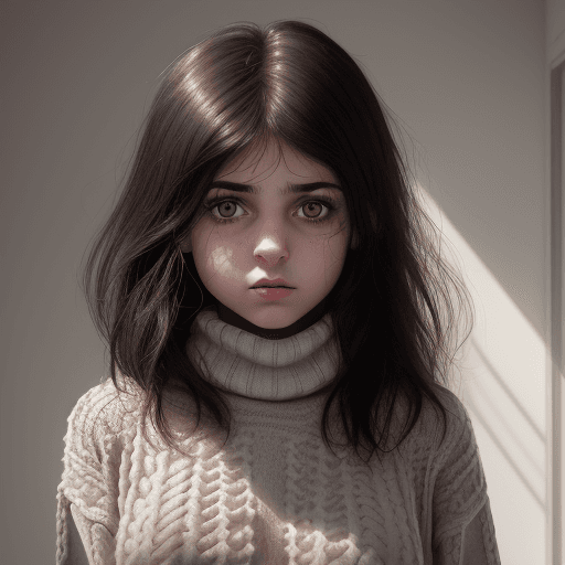 AI generated: lebanese (22:1. 3) year old (woman:1. 1) with (dark:1. 2) hair half (naked:1. 1) in open room with t...