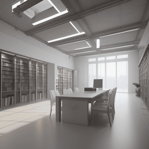 AI generated: Library, İnterior design,loft design,White colour,realestic render, 4k frame, lighting, line , led d...
