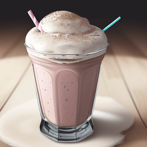 AI generated: realistic photo of milkshake