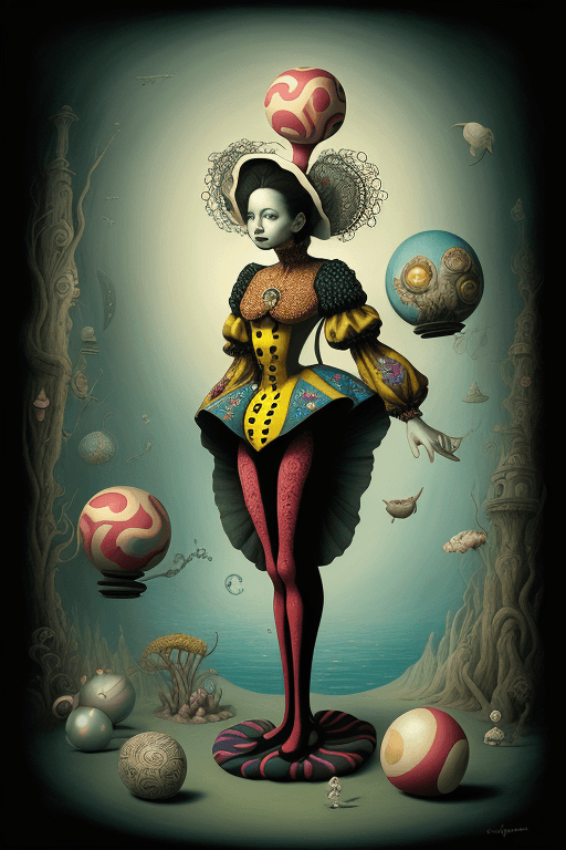 AI generated: Neo surrealism, whimsical art, painting, fantasy, magical realism, bizarre art, pop surrealism, insp...