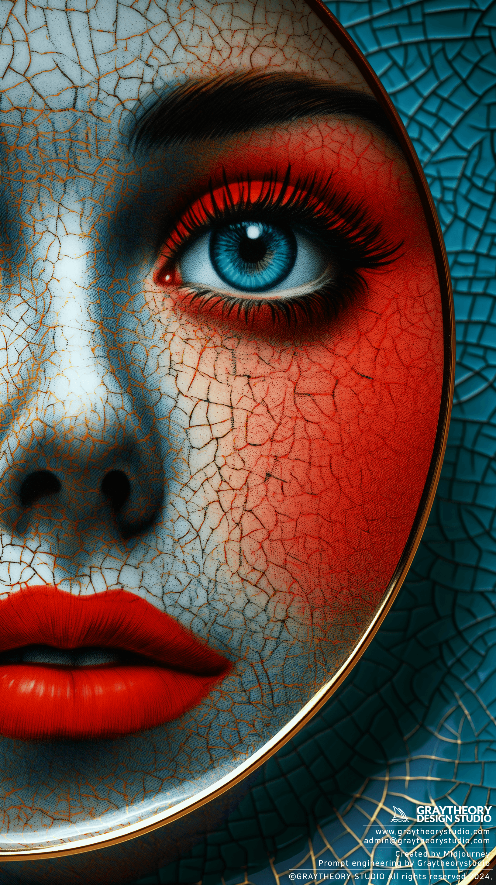 AI generated: Fornasetti Plates collection, unique artistic prints, Nikon Z7 II, 85mm f/1.8 lens, Emphasize the vi...