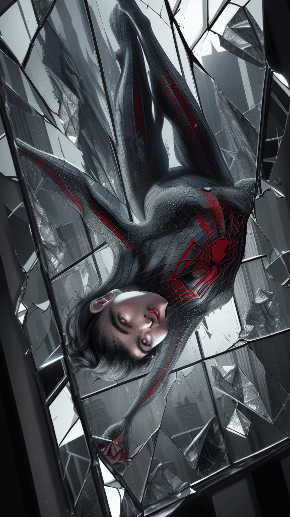AI generated: highres,ultra-detailed,realistic,(best quality,8k,16k,masterpiece:1.2),shattered glass,mirror shards...
