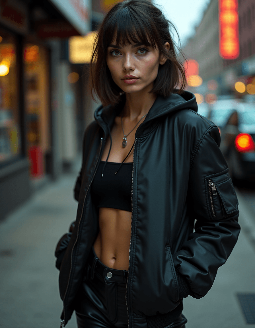 AI generated: landscape photography full body photo of a 24-year-old Irish-Dutch female mysterious gothic beauty w...