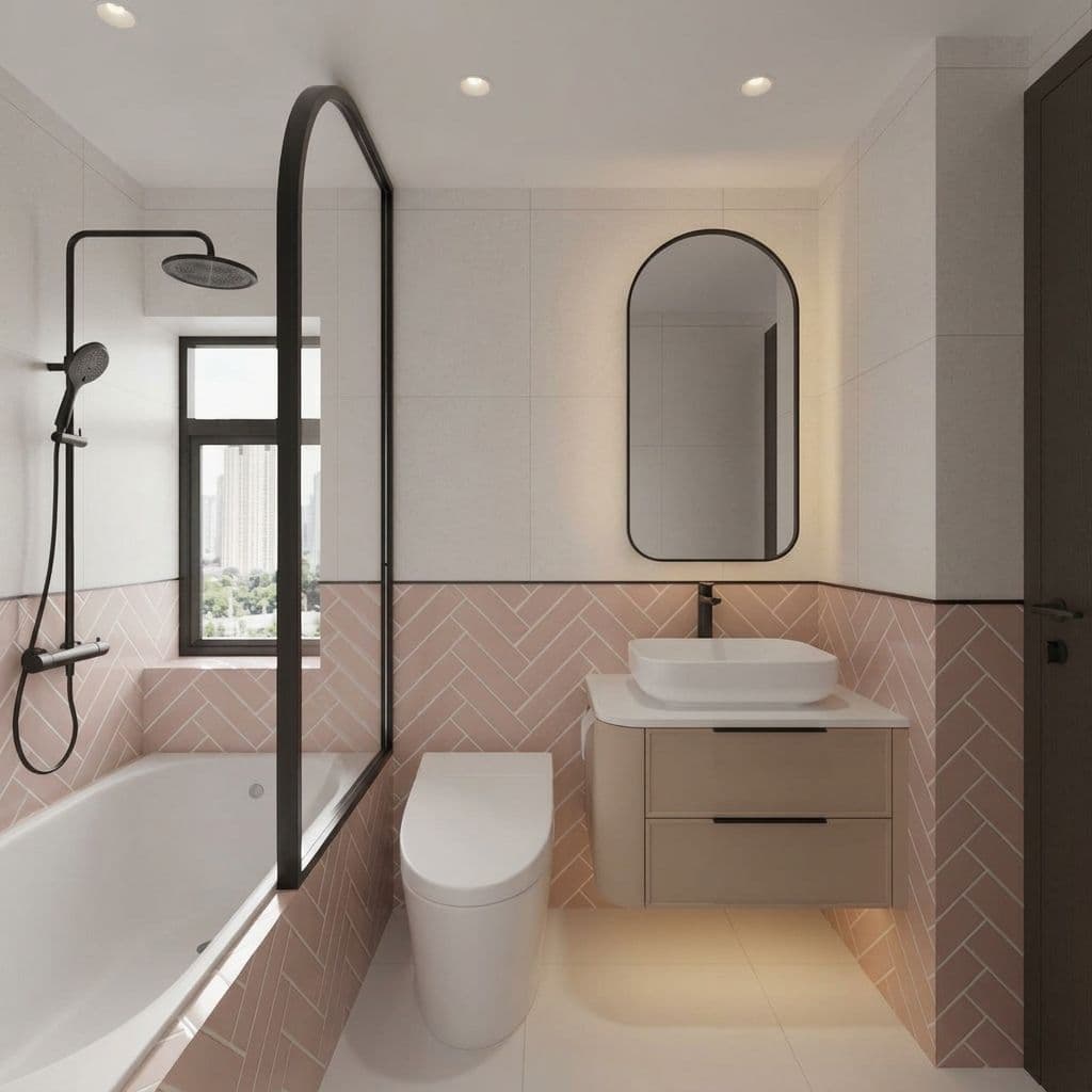 AI generated: change the colour of the cabinet to light brown

