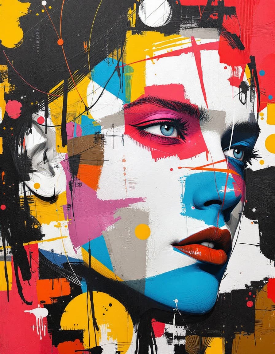 AI generated: Obra picasiana de bansqui y un estilo impresionista, pop art y sus obras más exclusivas. Con sus car...