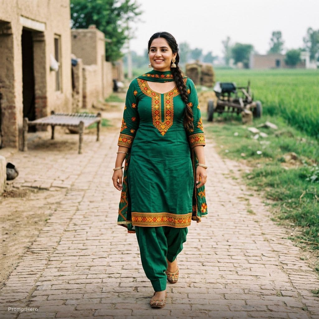 AI generated: Sexy punjaban desi heavy breast ultra real full pic showing her hips and curves
