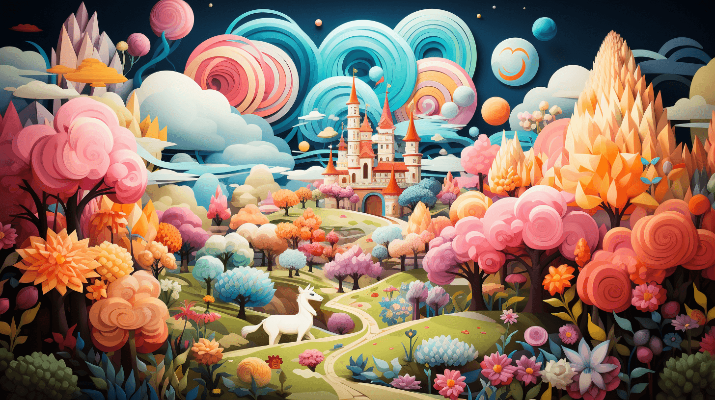 AI generated: Create a whimsical illustration depicting a FRIENDLY BLUE DRAGON, and a HAPPY YELLOW LLAMA exploring...