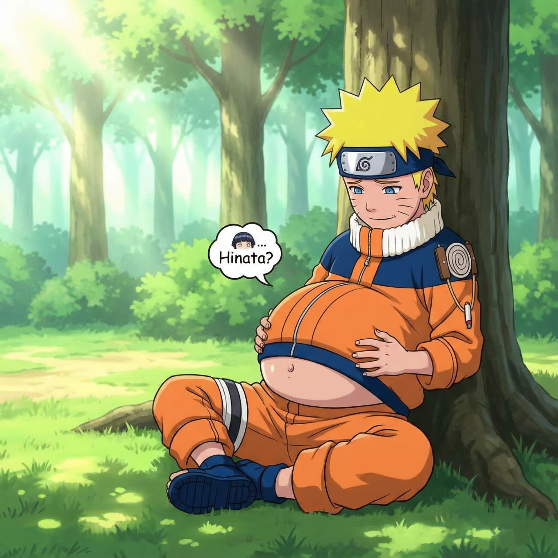 AI generated: Naruto uzamaki voring hinata