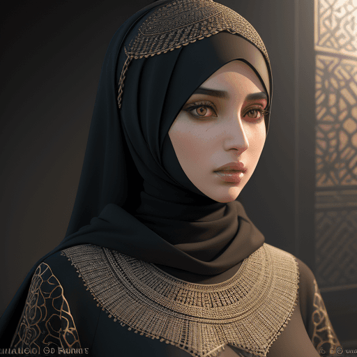 AI generated: Hijab, fashion, middle eastern, intricate artwork . octane render, trending on attestation, symmetri...