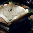 AI generated: mdjrny-v4 style, magic spell book sitting on a table in the catacombs, hypermaximalist, insanely det...
