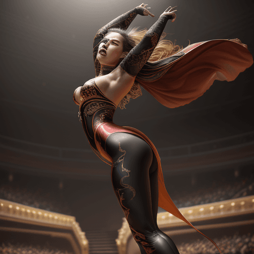 AI generated: Fine arts oil painting, side angle, accent lighting, from below, hyperdetailed, hyper realistic, epi...