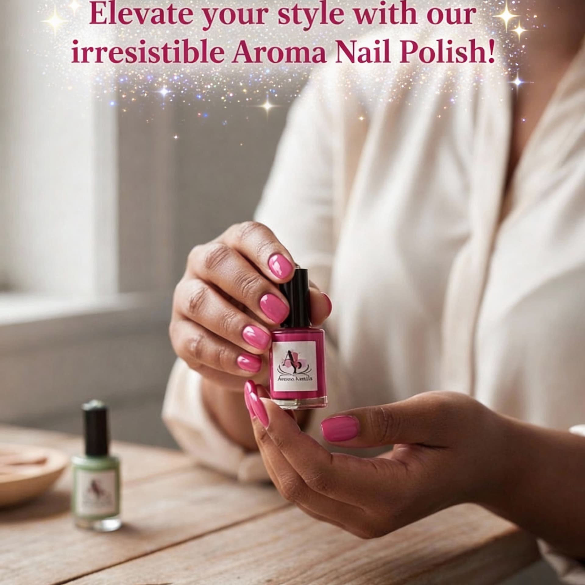 AI generated: ✨ Elevate your style with our irresistible Aroma Nail Polish! ✨