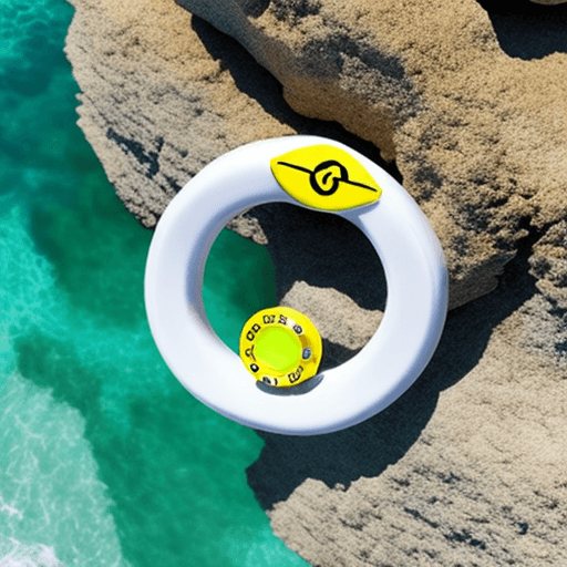 AI generated: lifesaver flotation ring in ocean
