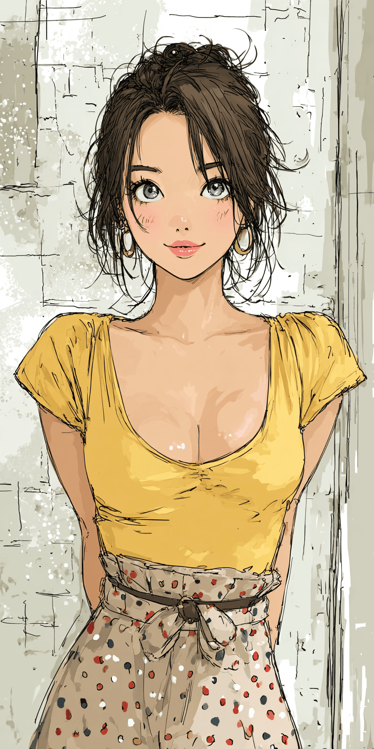 AI generated: woman, warmcore --chaos 75 --ar 1:2 --sref 249528174 --profile x3fq9up --stylize 750