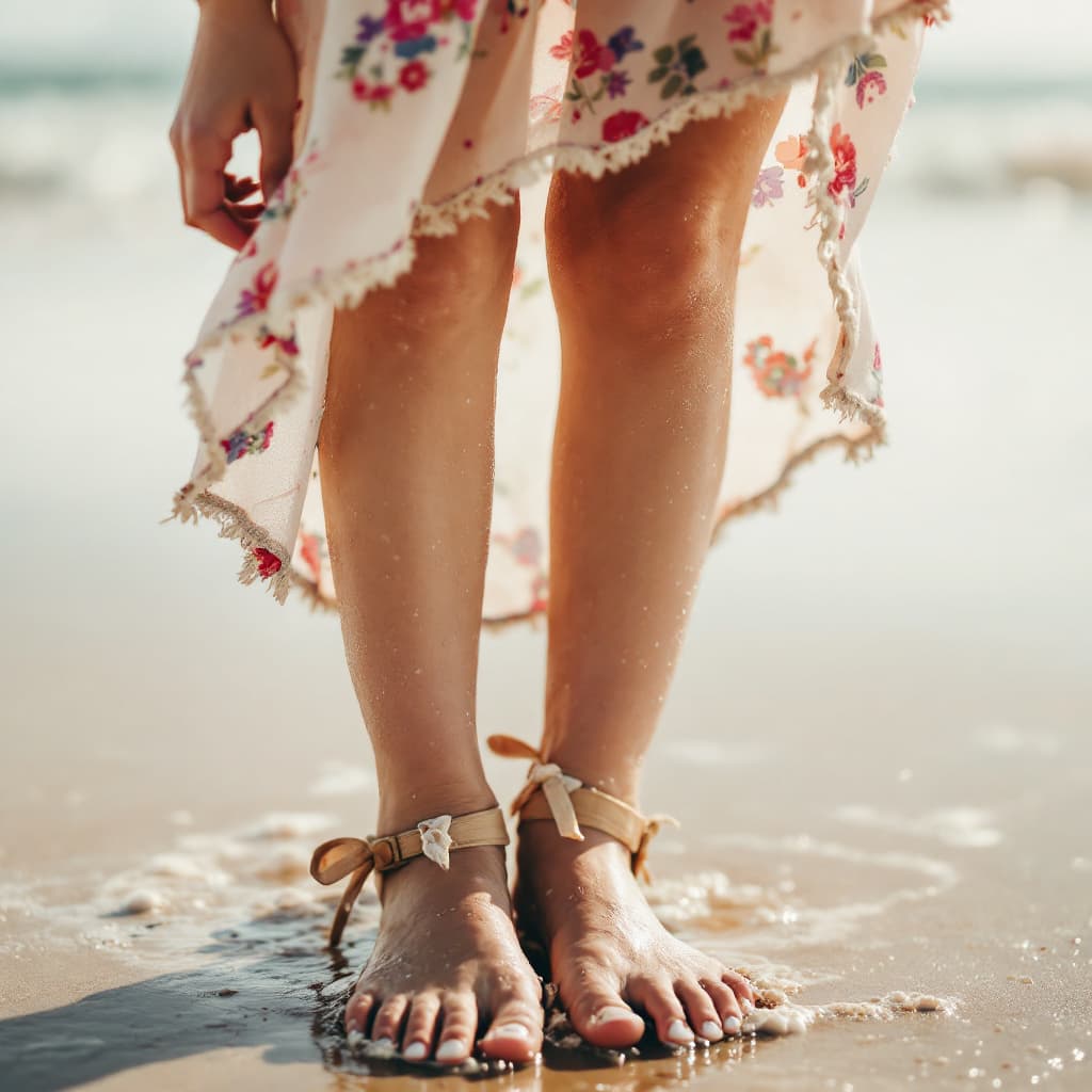 AI generated: 14 years old girl in beach legs
 
 