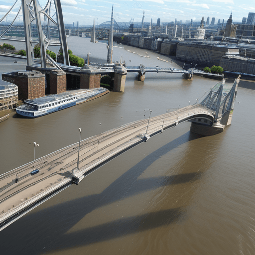 AI generated: An icon bridge that crosses the Thames river