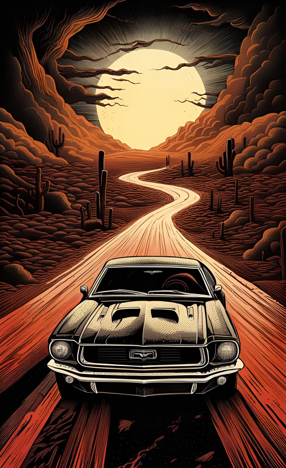AI generated: A retro Horror Comic style poster, of a post apocalyptic universe, in a prehistoric theme setting, i...