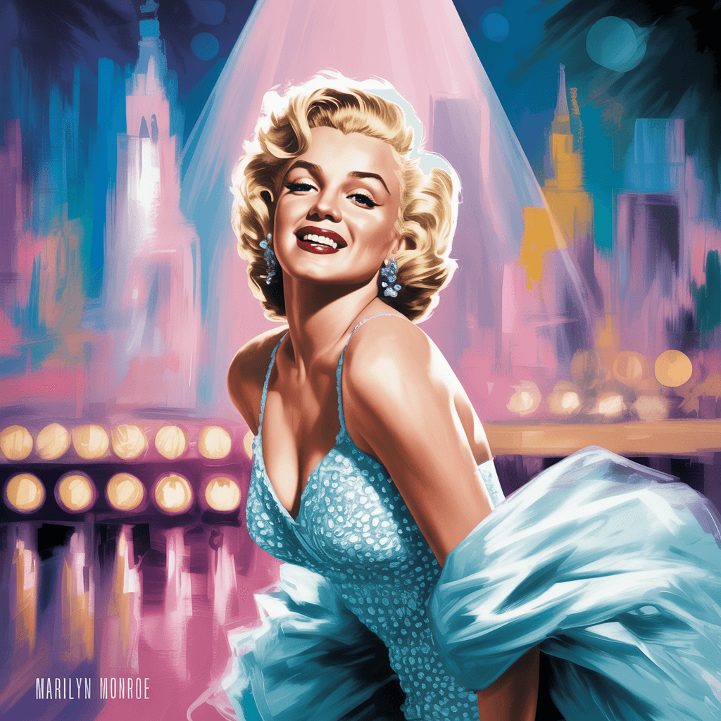 AI generated: Contemporary painting of Marilyn Monroe, glamour, creative, poster style, --ar 88:125 --v 6.0 --s 50...