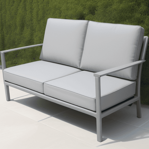 AI generated: High resolution modern rope aluminium outdoor sofa
