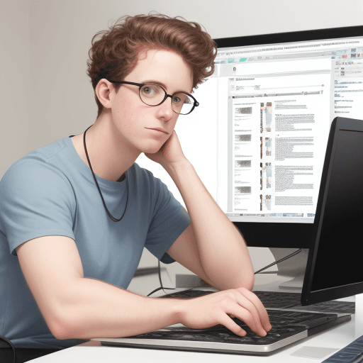 AI generated: A hammester working as web developer
