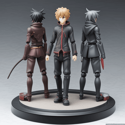 AI generated: background for anime figurine