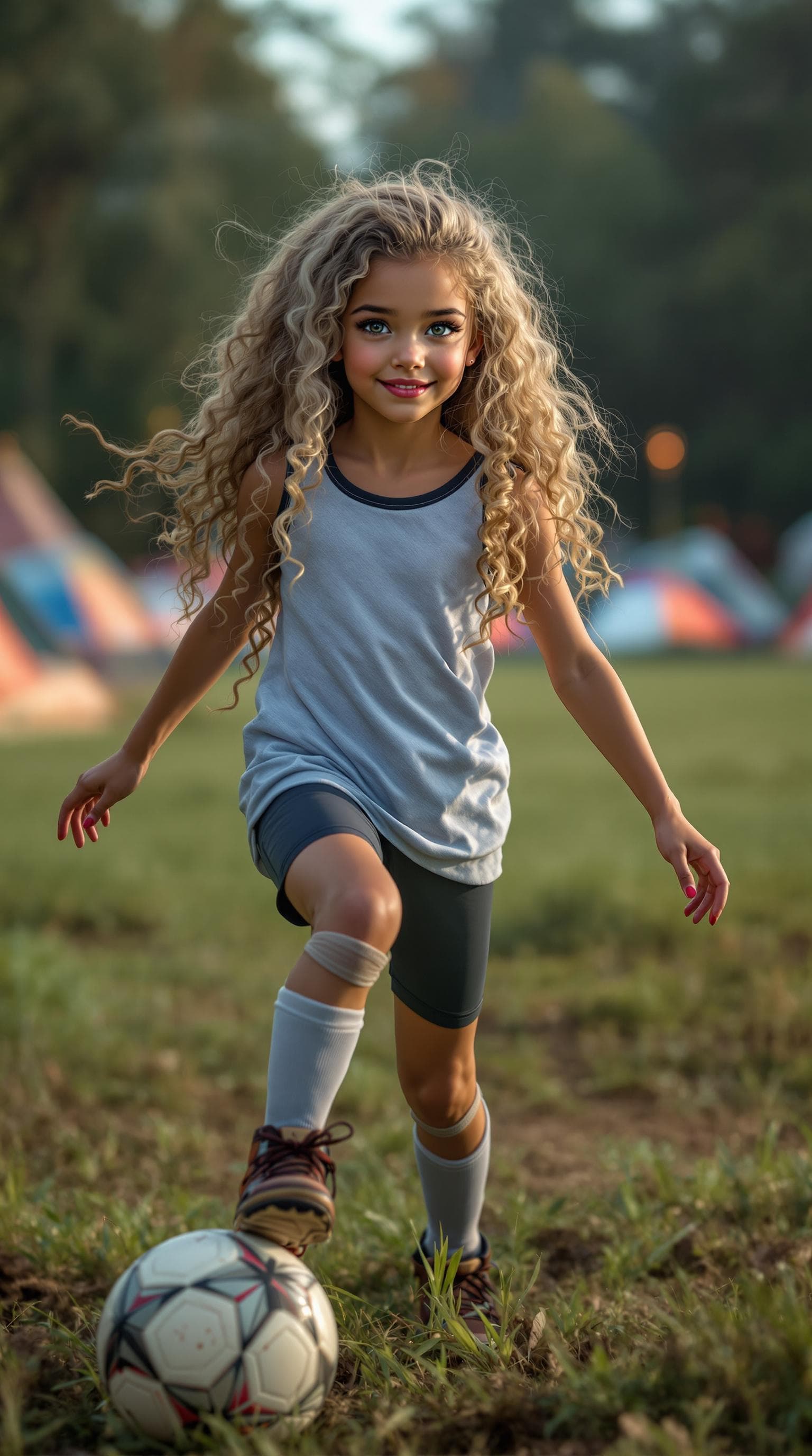 AI generated: a professional photo of a exceptionally beautiful girl in the world (age 7), (seven year old) 2025's...